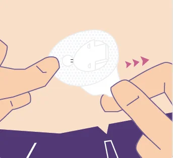 a drawing of a hand holding a compass