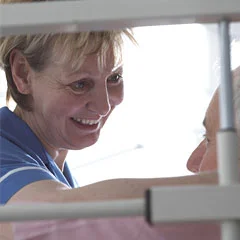 a doctor speaking to a patient